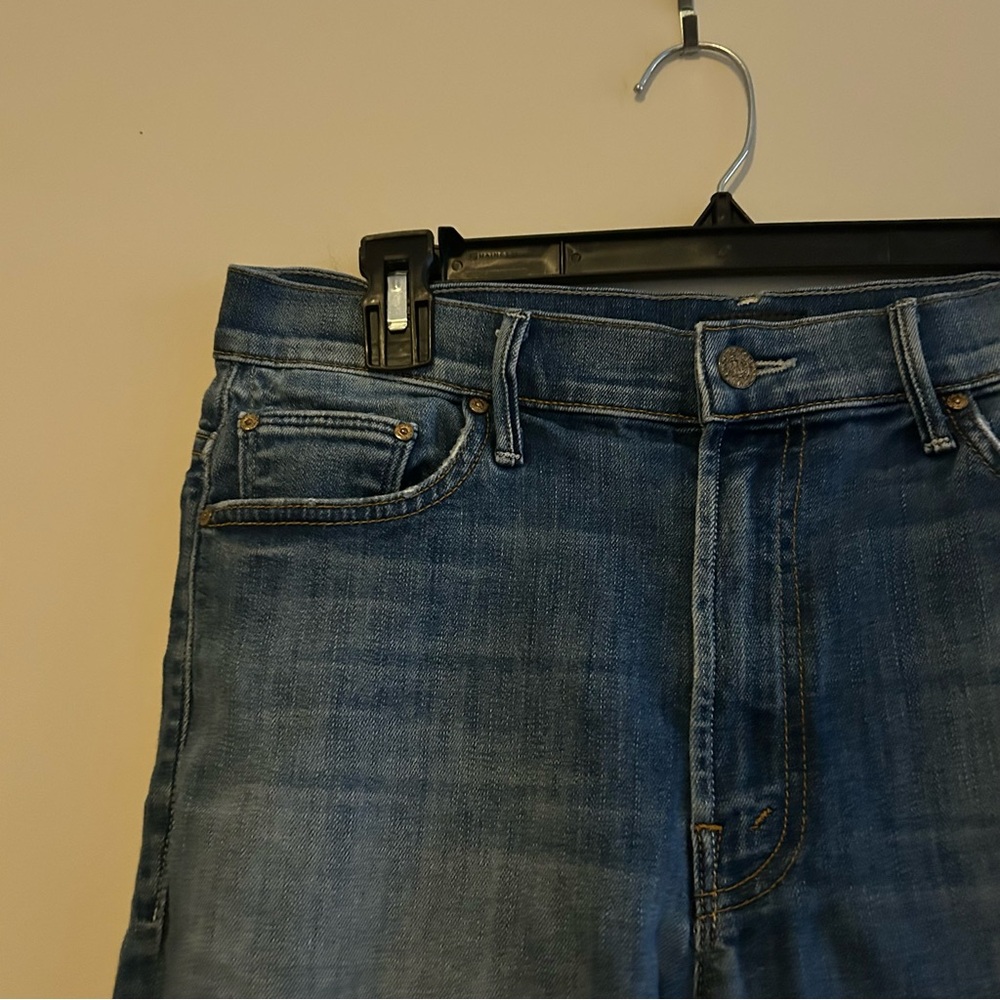 Mother Jeans Insider Crop Step Fray Not Rough Enough Blue Denim Women's Size 30 - Picture 6 of 15